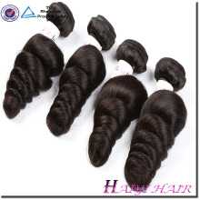 Новые продукты Перуанский натуральный черный двойной Зашитый утка природных Свободная волна человеческих волос